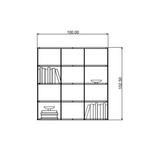Étagère Krossing L100 x H100 x P15 - Matt White | Fleux | 5