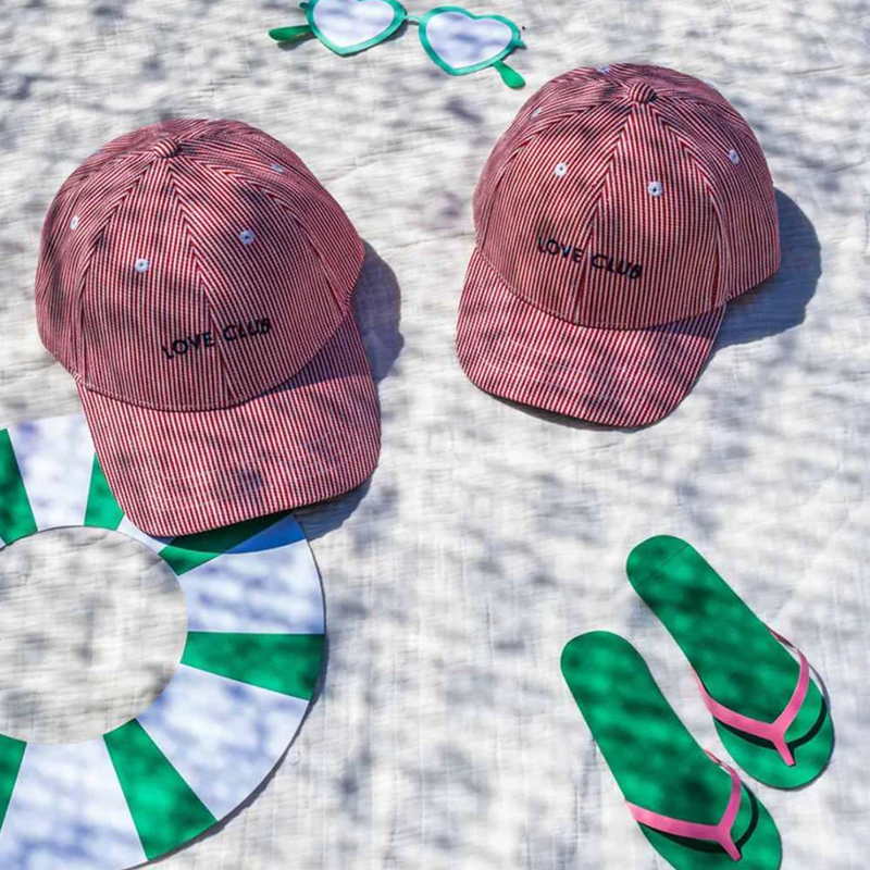 Love Club Striped Cap