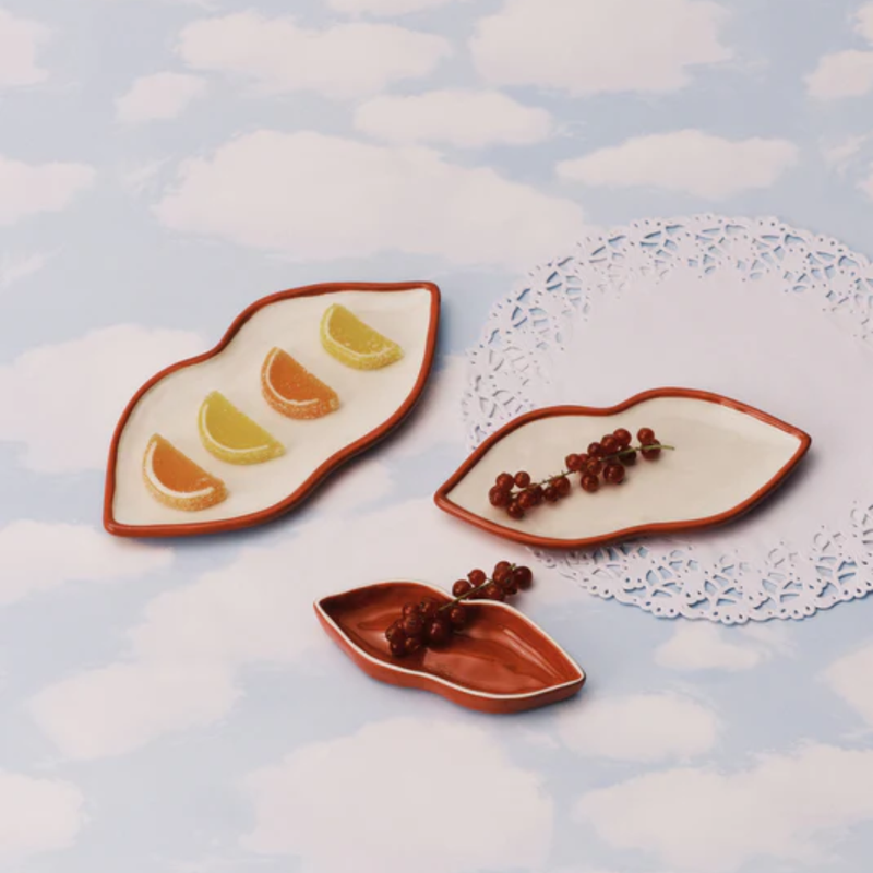 Plateau de service - Lips Rouge & Blanc
