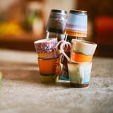 Set of 4 70's Retro Mugs