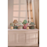 Lampe de Table - Rotin Rayures Pink Low | Fleux | 8
