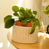 Pot autonome Paula - Blanc grainé M | Fleux | 5