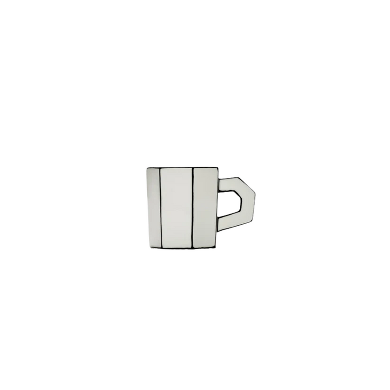 Tasse à thé carte blanche Black & White