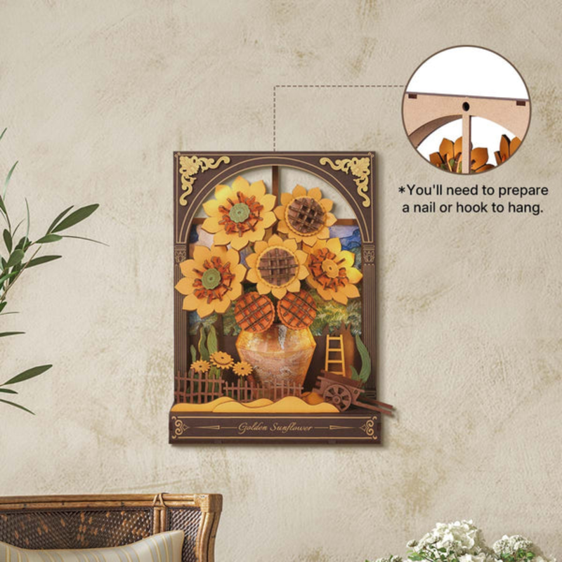Puzzle 3D - Golden Sunflower