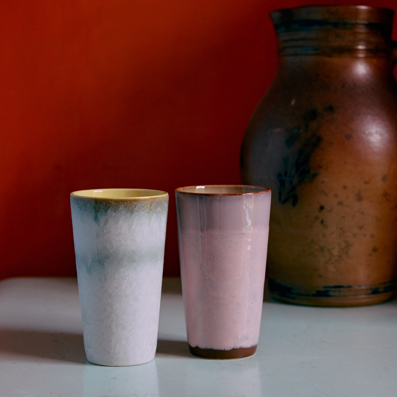 Set de 2 mugs latte 70s Fresco