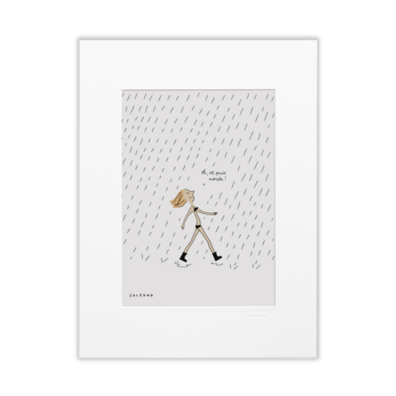 Affiche Soledad Pluie - 30 x 40 cm