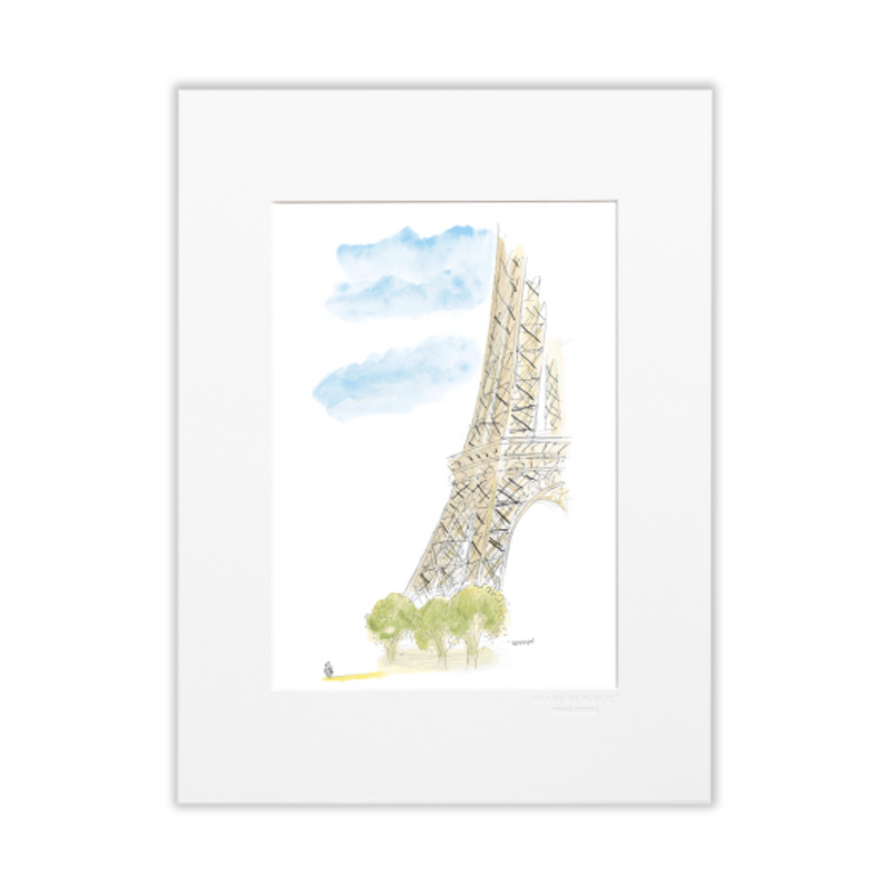 Affiche Sempé Tour Eiffel - 30 x 40 cm