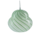 Suspension rayée en verre - Ø 21 cm - Vert | Fleux | 3