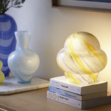 Lampe de table rayée en verre - Ø 21 cm - Multicolore | Fleux | 5