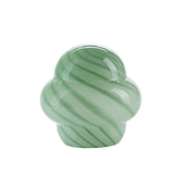 Lampe de table rayée en verre - Ø 21 cm - Vert | Fleux | 2