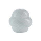 Lampe de table rayée en verre - Ø 21 cm - Blanc | Fleux | 2