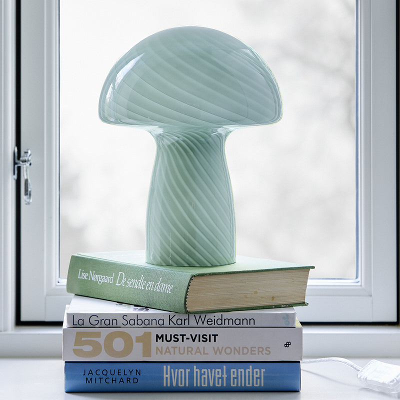 Lampe Champignon H 23 cm - Menthe