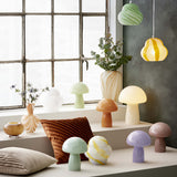 Lampe de table rayée en verre - Ø 21 cm - Vert | Fleux | 3