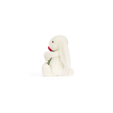 Peluche Cream Bunny with Rose | Fleux | 9