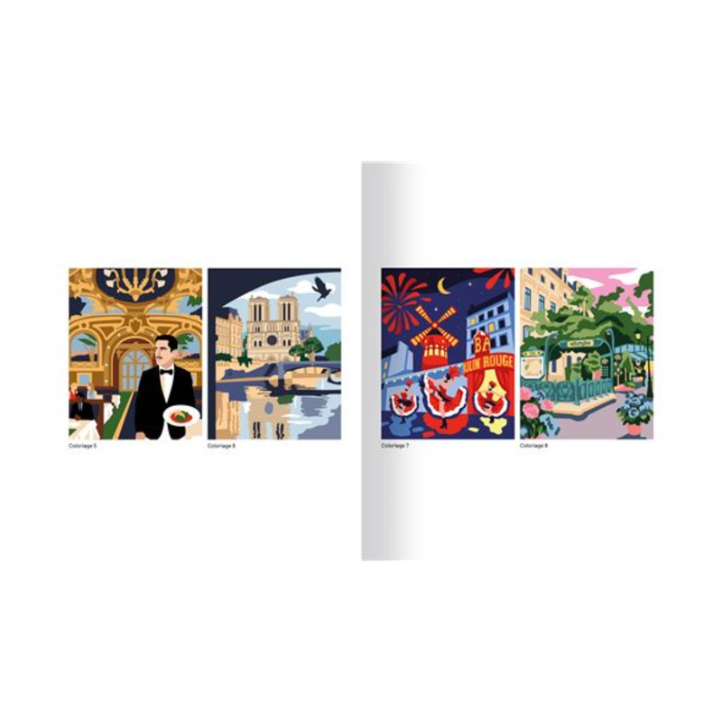 Carnet de coloriages au numéro - Paris