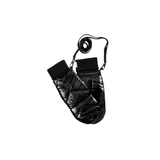 Moufles convertibles mitaines noir vinyle | Fleux | 10
