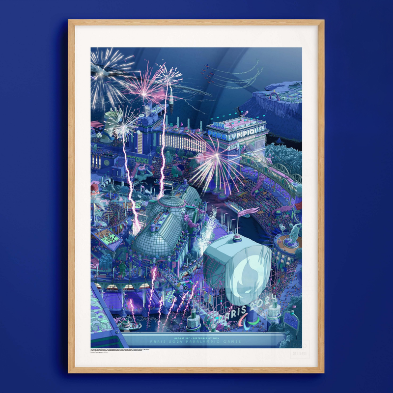 Affiche Officielle des Jeux Paralympiques de Paris 2024 - Version Célébration - 50 x 70 cm