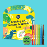 Kit Dessin Coloriage Mallette Creative - Dino | Fleux | 8