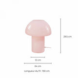 Lampe Missa - Verre Rose | Fleux | 7