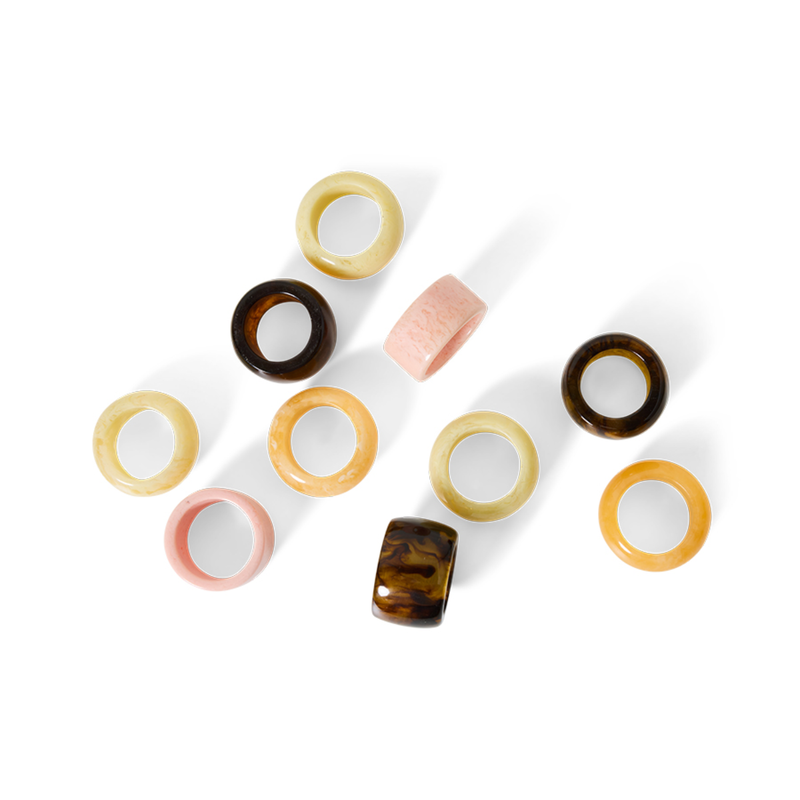 Lot de 4 ronds de serviette Sunrise