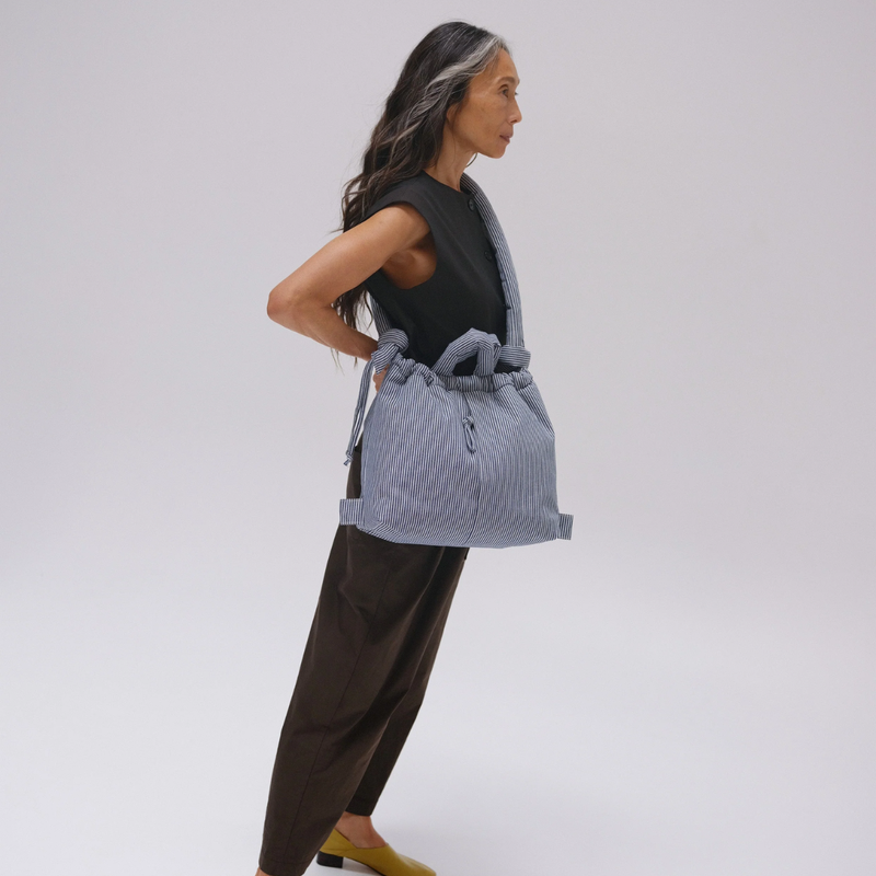 Sac Ona - Cotton Navy Stripe