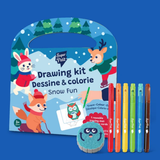 Kit Dessin Coloriage Mallette Creative - Snow Fun | Fleux | 8
