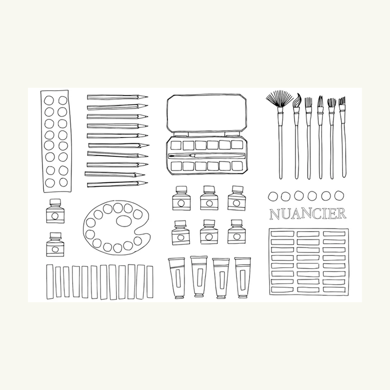 Paris - Collection of Parisian designer coloring pictures