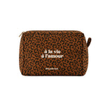 Trousse de toilette À la Vie à l'Amour - Léopard Marron | Fleux | 2