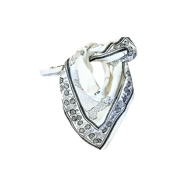 Foulard Adulte Tigre Blanc 100 cm