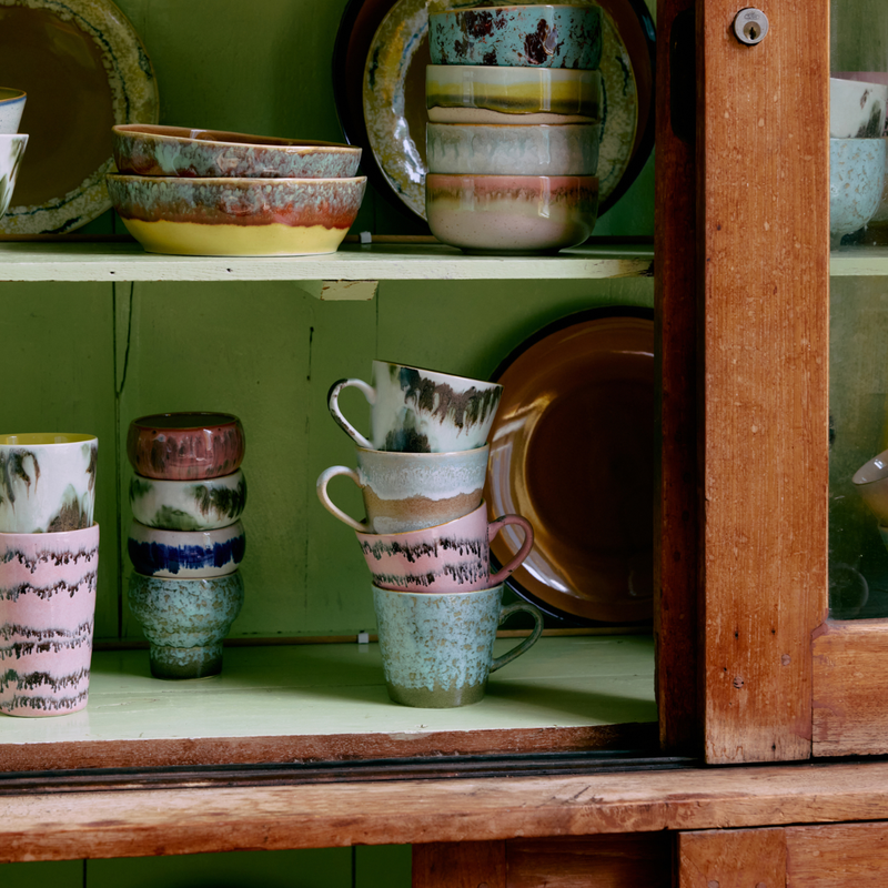 Set de 4 mugs cappucino 70s Dada