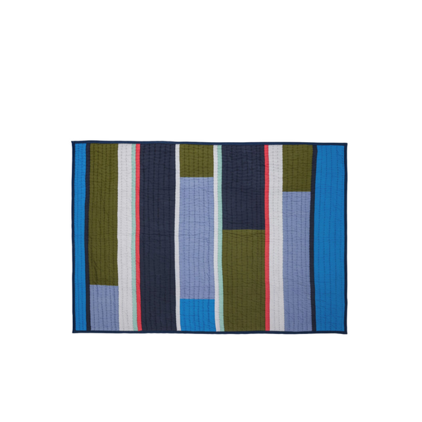 Plaid Pavilion Block Bleu/Multicoloré
