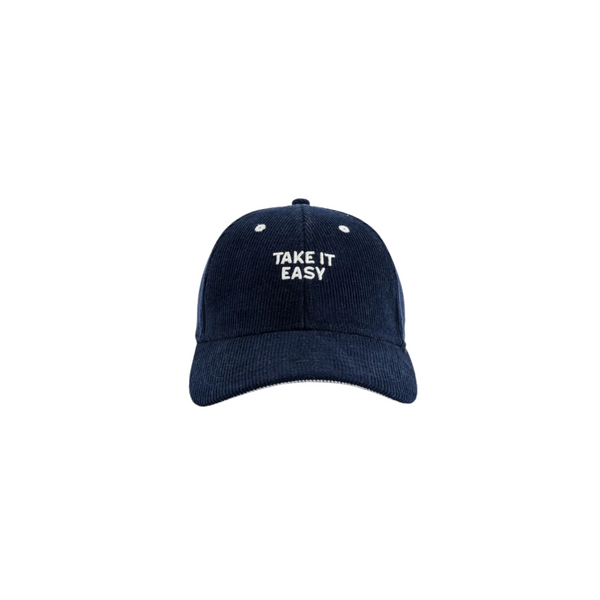 Casquette Velours Take it easy Bleu