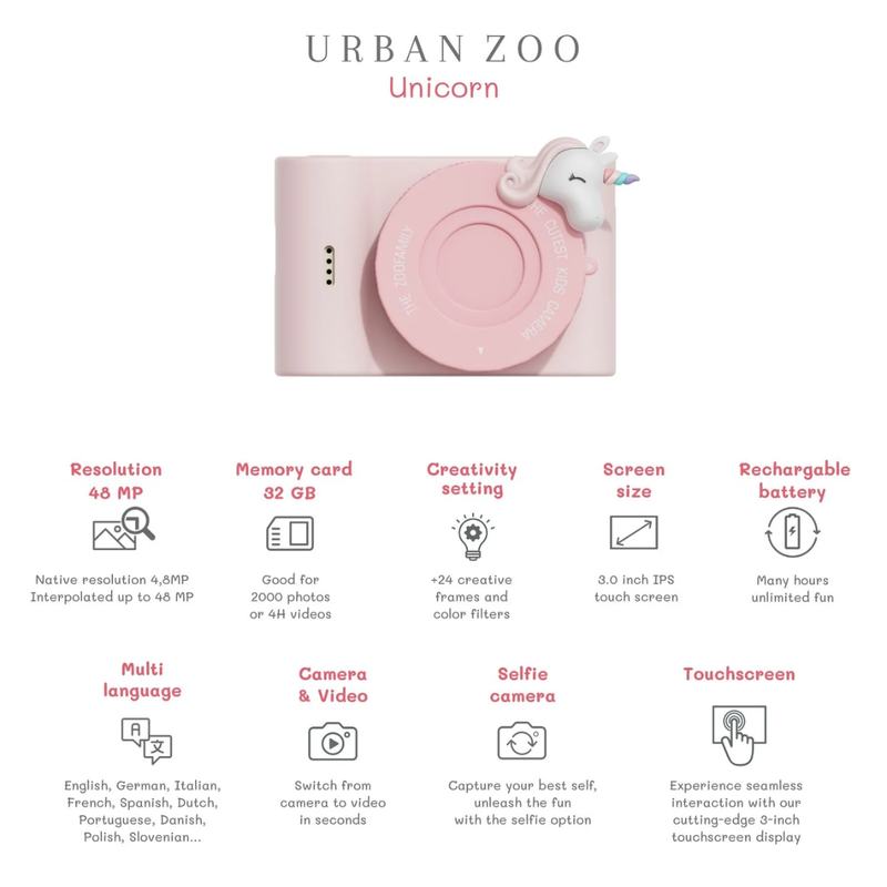 Appareil photo Urban Zoo - Licorne