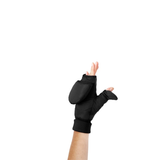 Moufles convertibles mitaines noir mat | Fleux | 10