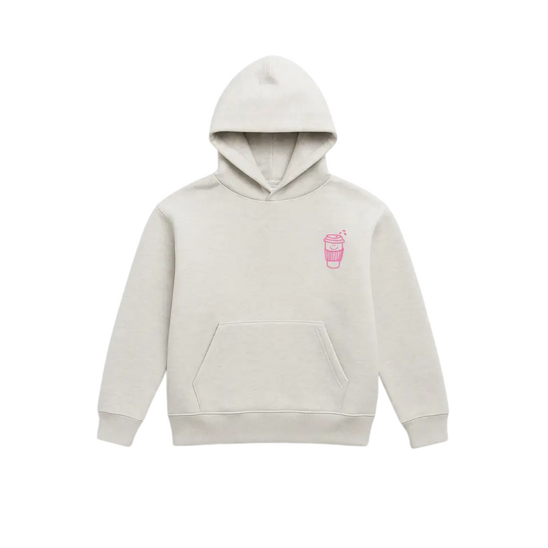 Hoodie Adulte Coffee Before Chaos Pink
