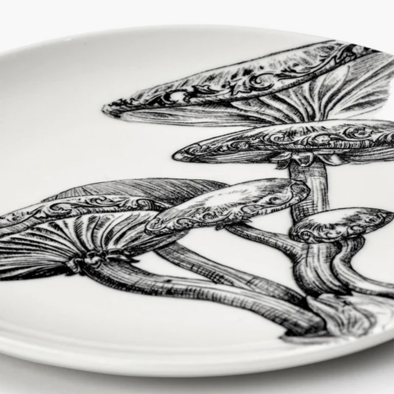 Assiette à pain - mushrooms unity blanc