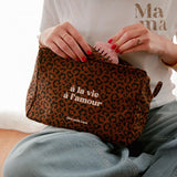 Trousse de toilette À la Vie à l'Amour - Léopard Marron | Fleux | 3
