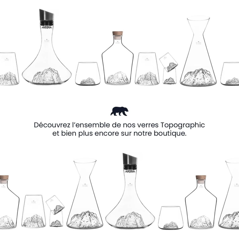 Carafe à spiritueux Topographique Mont Blanc