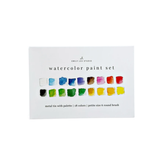 Lot de 18 couleurs de peinture aquarelle avec pinceau | Fleux | 8