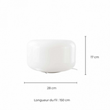 Lampe Livo Metal Chrome & Verre - Blanc | Fleux | 9