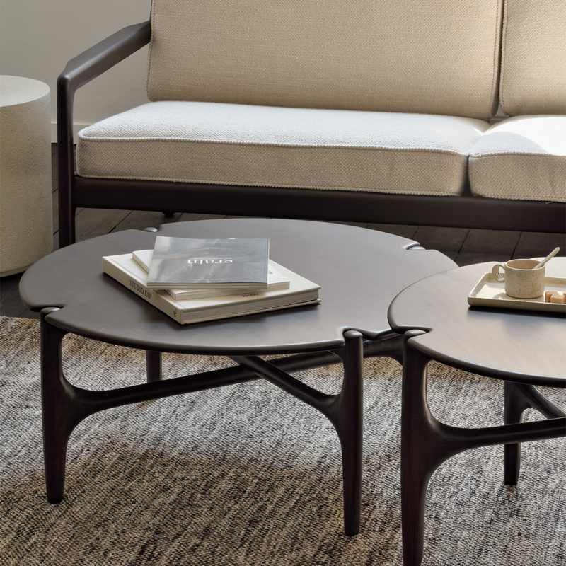 PI Coffee Table in Dark Brown Mahogany