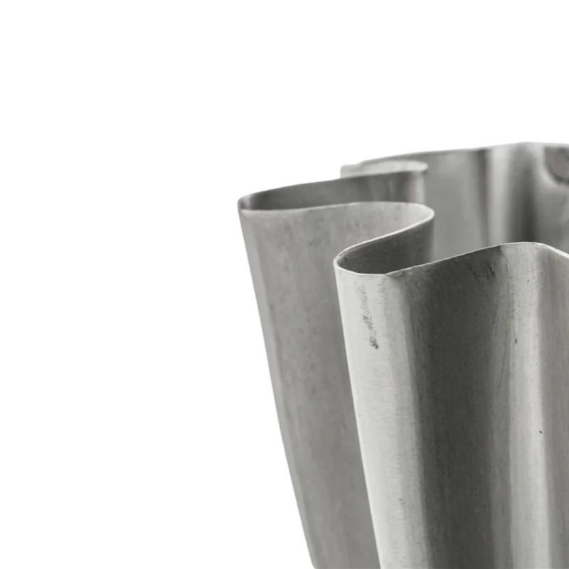 Vase HDFlood Fini Argent Brossé 13 cm