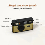 Appareil photo TimeLens® Pop Edition 80's Gold | Fleux | 18
