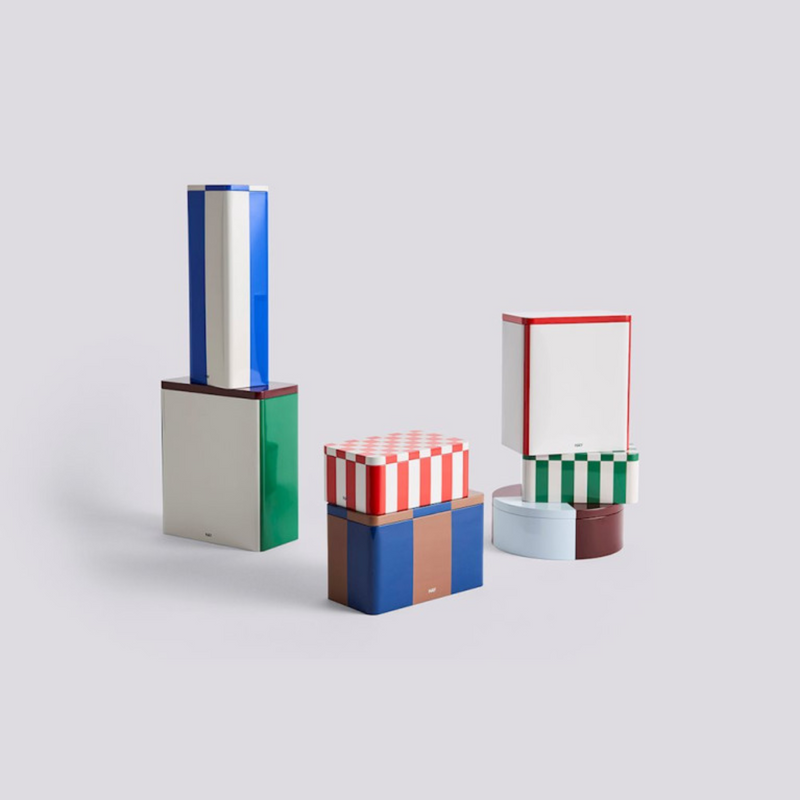 Boîte Tin L - Rouge et Blanc