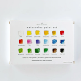 Lot de 18 couleurs de peinture aquarelle avec pinceau | Fleux | 15