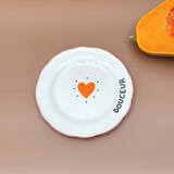 Set de 4 assiettes Amour Coeur 19 cm | Fleux | 8