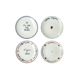 Set de 4 assiettes dessert - Amour en liberté | Fleux | 4