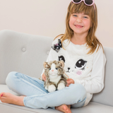 Peluche Chat Gris Rayé allongé | Fleux | 6