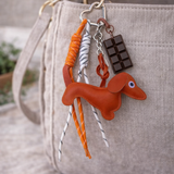 Porte-clés et bijou de sac - Chien Orange | Fleux | 3