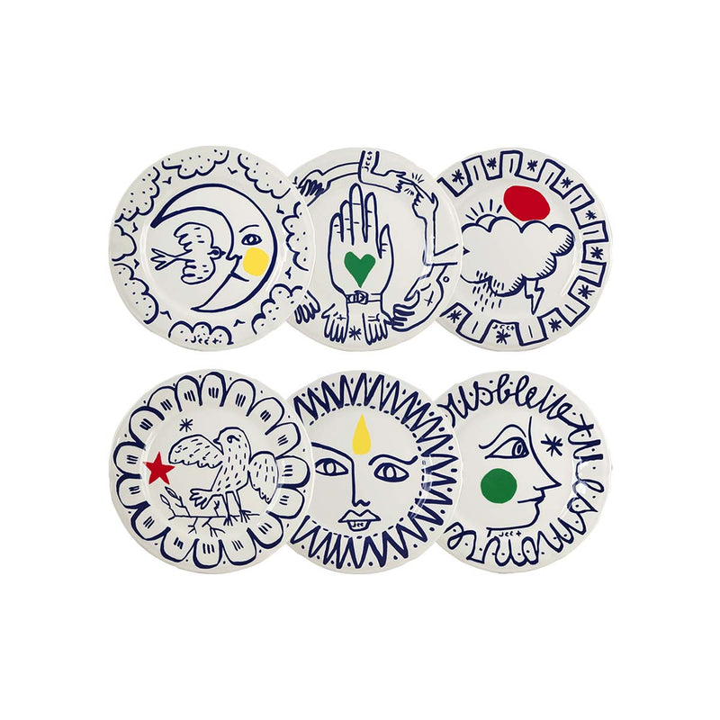 Lot De 6 Assiettes Plates - L'archipel sentimental